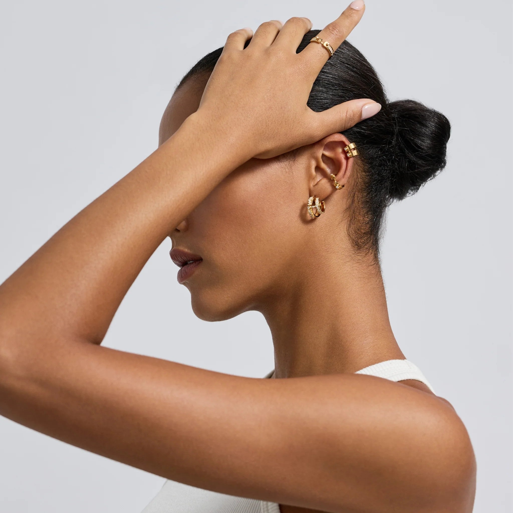 Monday Morning Ear Cuff in Yellow Gold