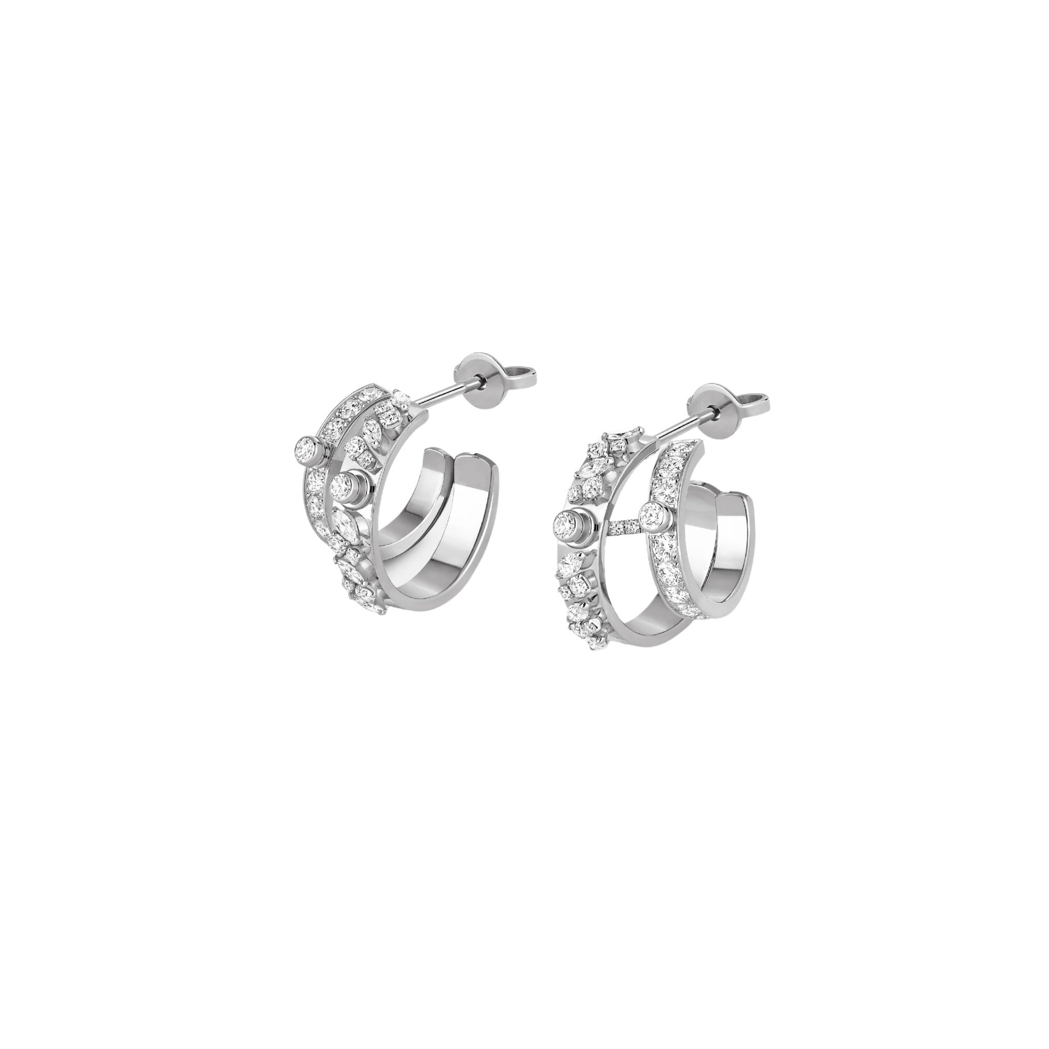 Under The Stars Mood Hoops in White Gold