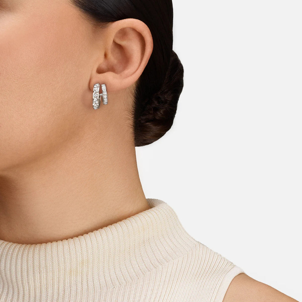 Under The Stars Mood Hoops in White Gold