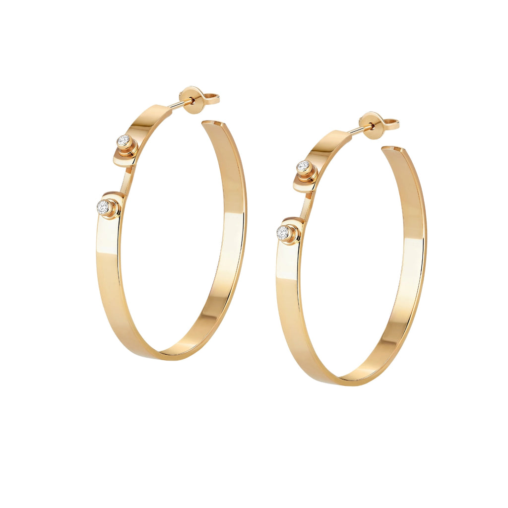 Monday Morning Mood Hoops in Yellow Gold