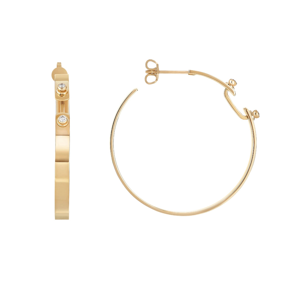 Monday Morning Mood Hoops in Yellow Gold