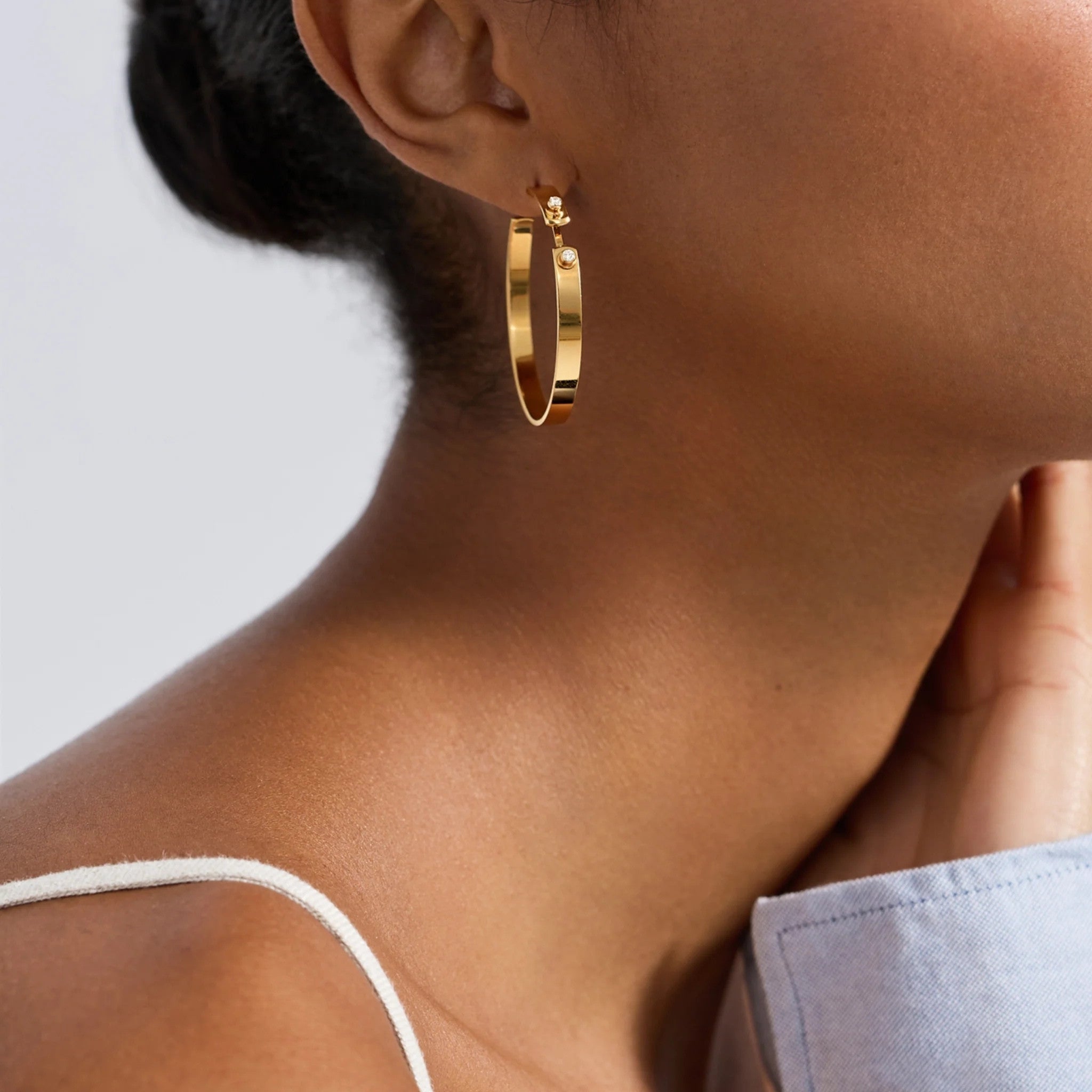 Monday Morning Mood Hoops in Yellow Gold