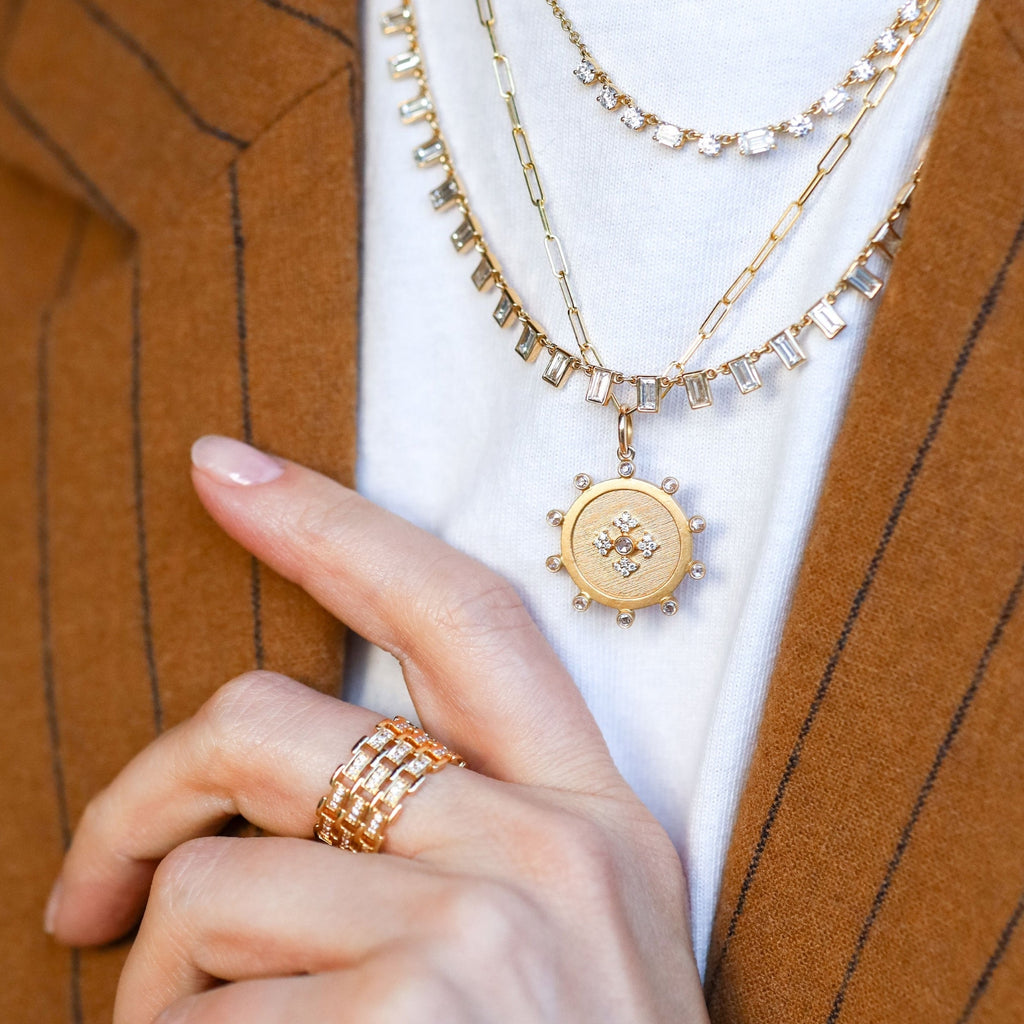 Cesta White Diamond Wide Band