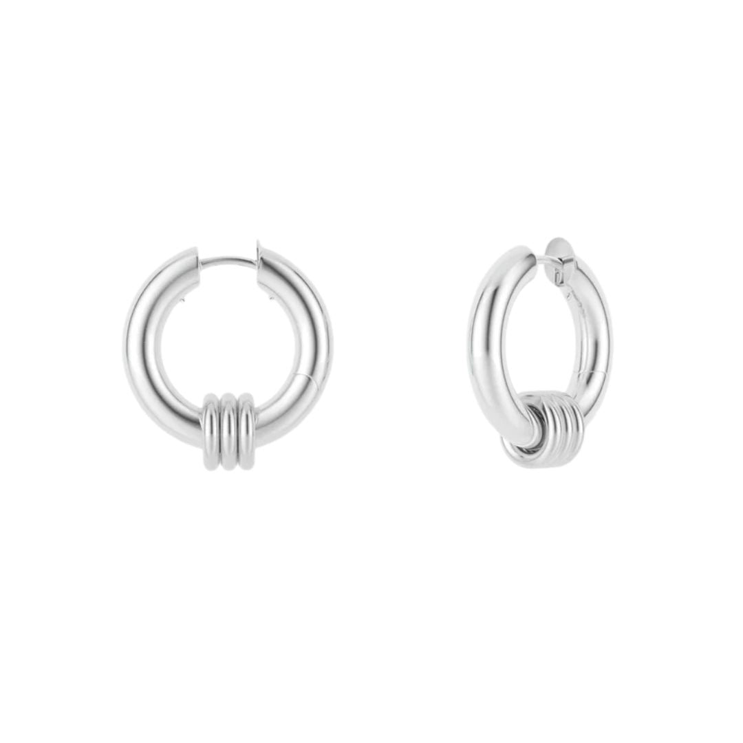 Ursa Minor Hoops in Sterling Silver