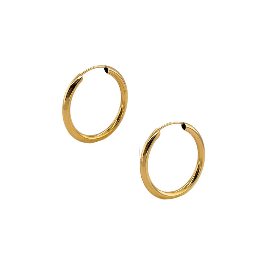 Endless Hoops in Yellow Gold