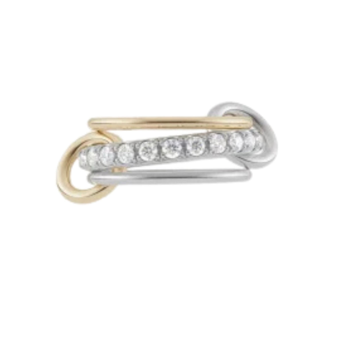Cassia SG Stack in Sterling Silver and Yellow Gold