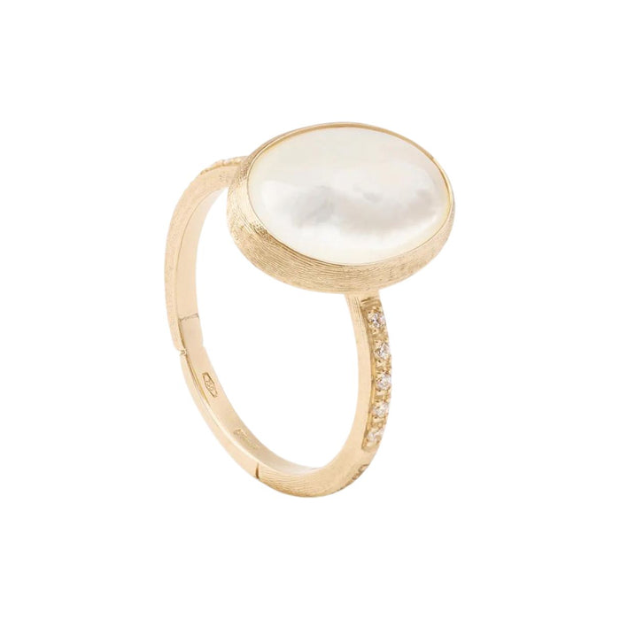 Siviglia Mother of Pearl and Diamond Ring in Yellow Gold