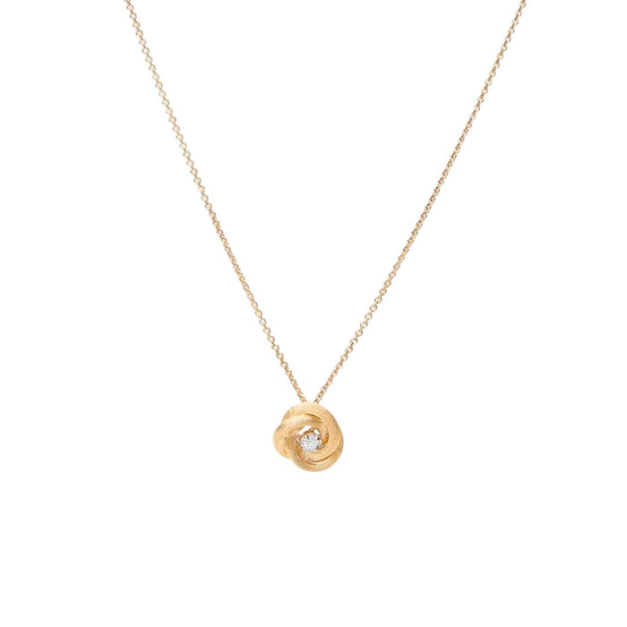 Jaipur Diamond Floral Pendant Necklace in Yellow Gold