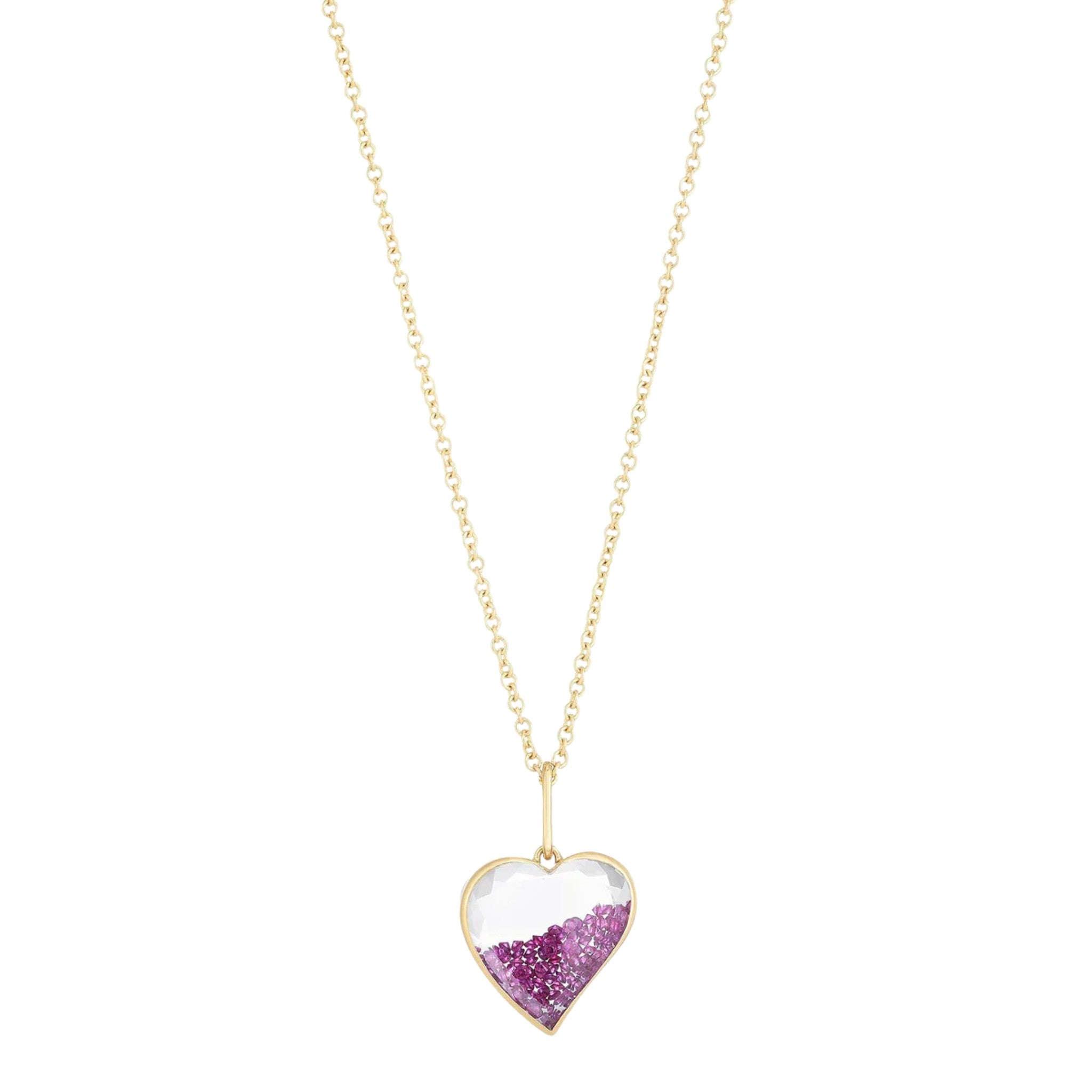 Afago Heart Pendant in Yellow Gold