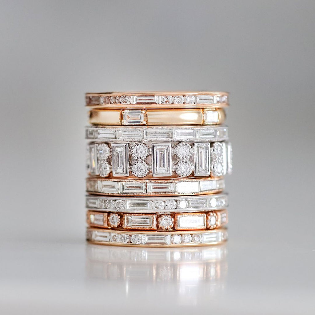 Modern Heritage White Diamond Band in White Gold