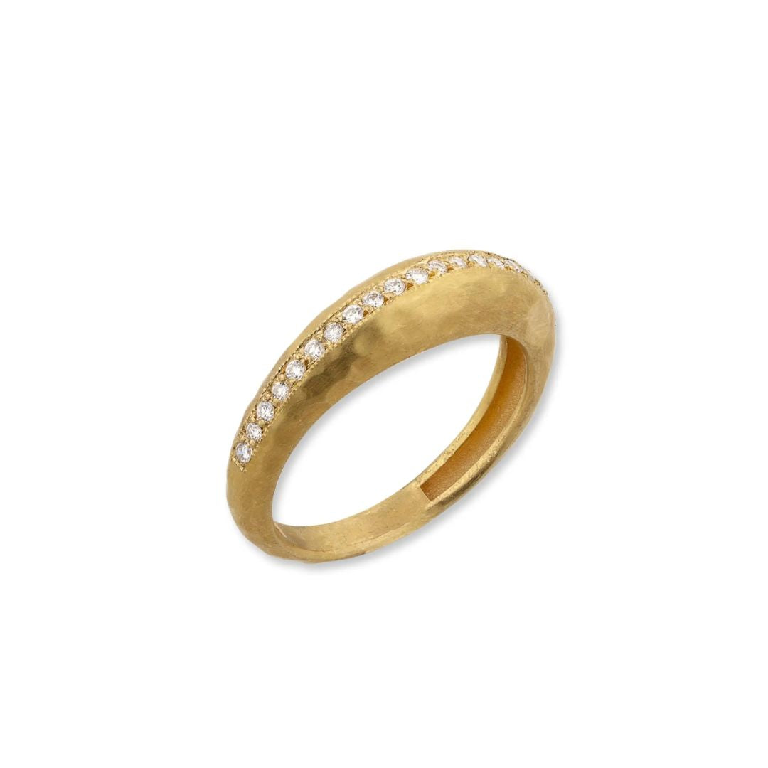 Boogie Diamond Line Ring in Yellow Gold