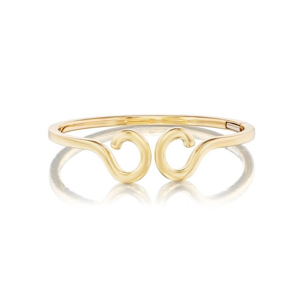 Swirl Bracelet Bangle in Yellow Gold