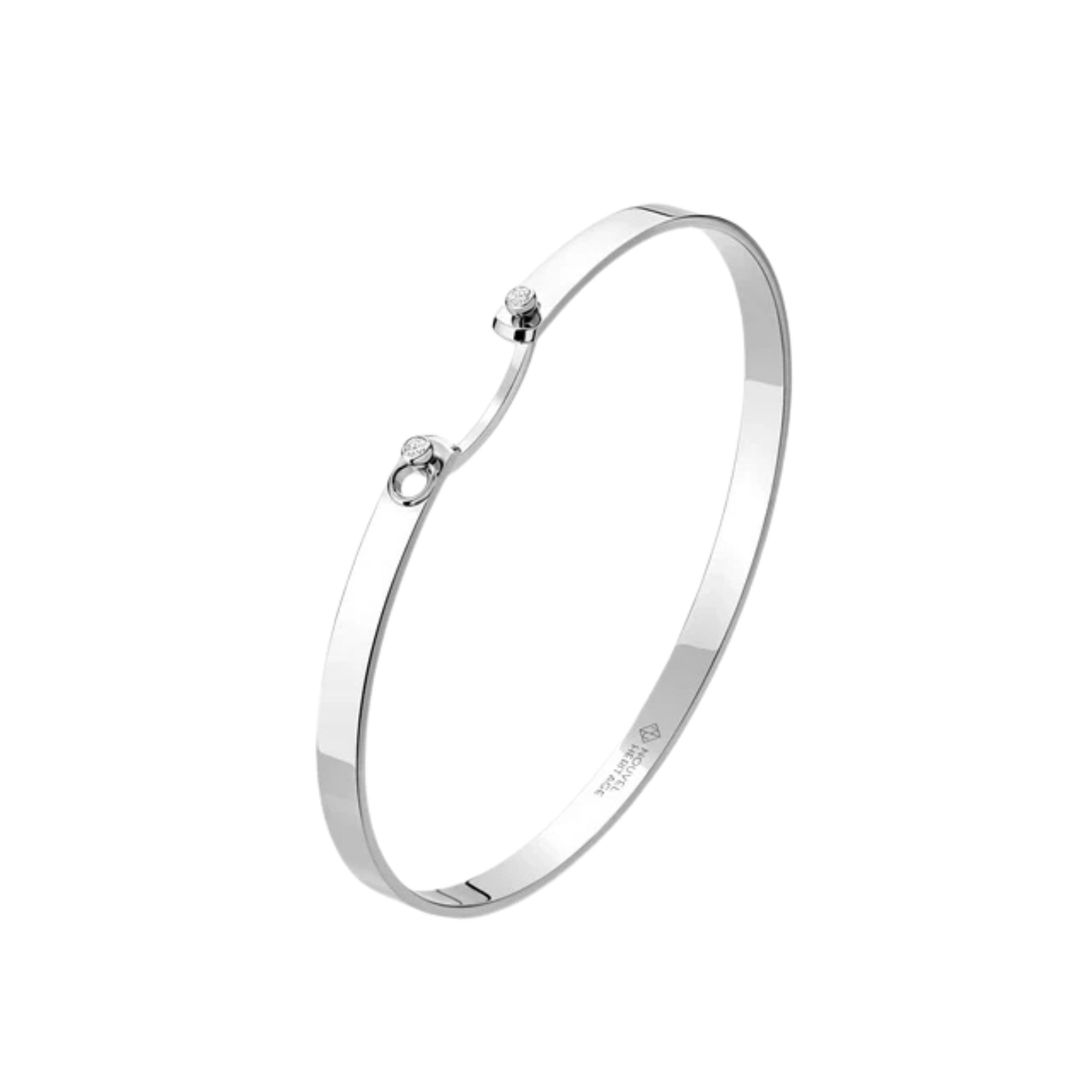 Monday Morning Mood Bangle in White Gold