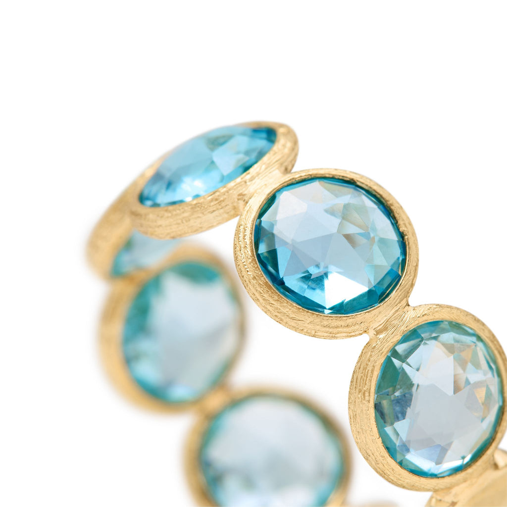 Jaipur Blue Topaz Ring in Yellow Gold
