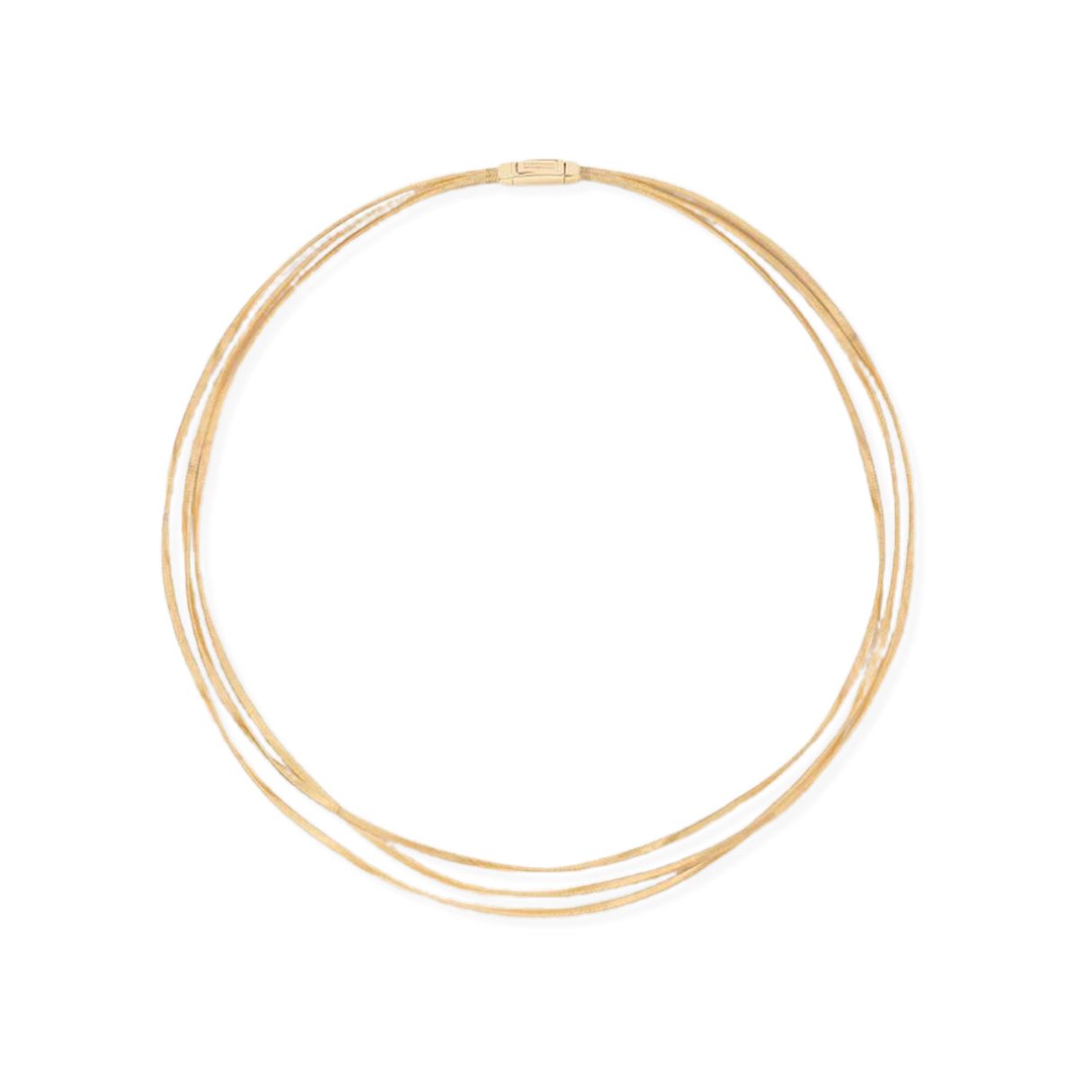 Marrakech 3-Strand Twisted Coil Necklace in Yellow Gold
