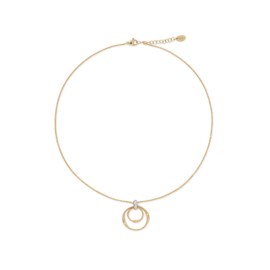Marrakech Coil Pendant Necklace in Yellow Gold and White Gold