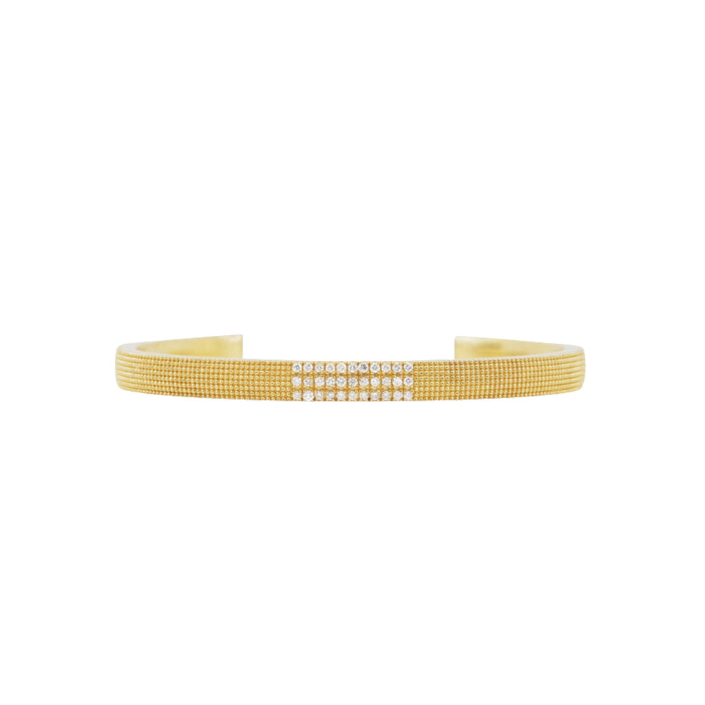 River Gold Cuff in Yellow Gold