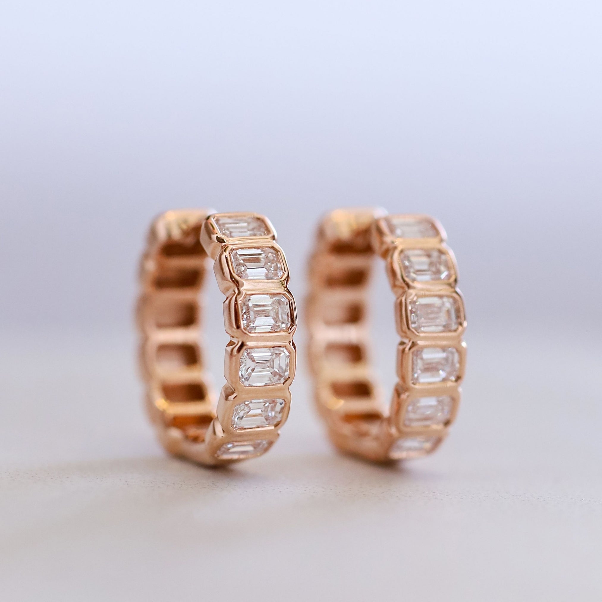 Nea White Diamond Huggies