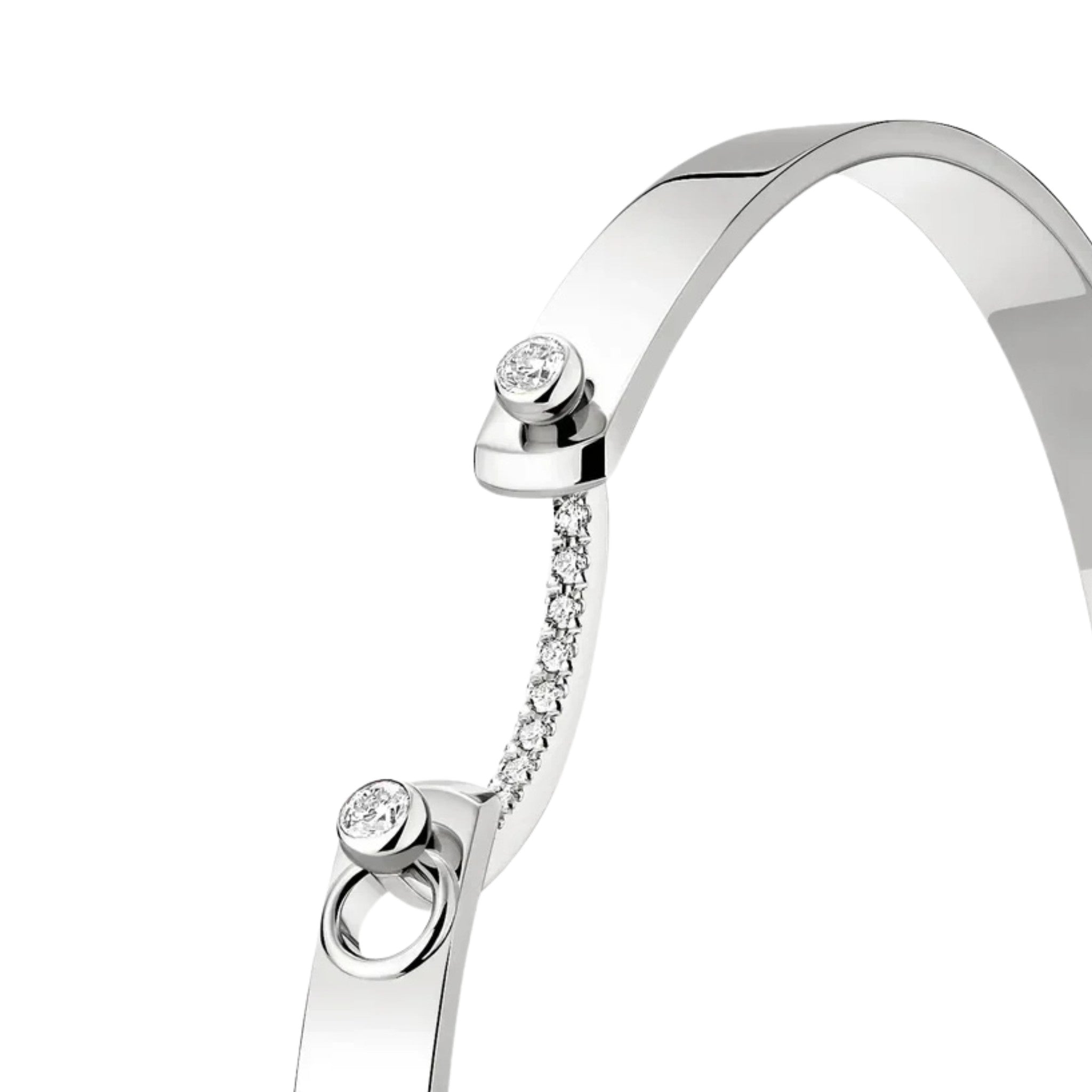 Business Meeting Mood Bangle in White Gold