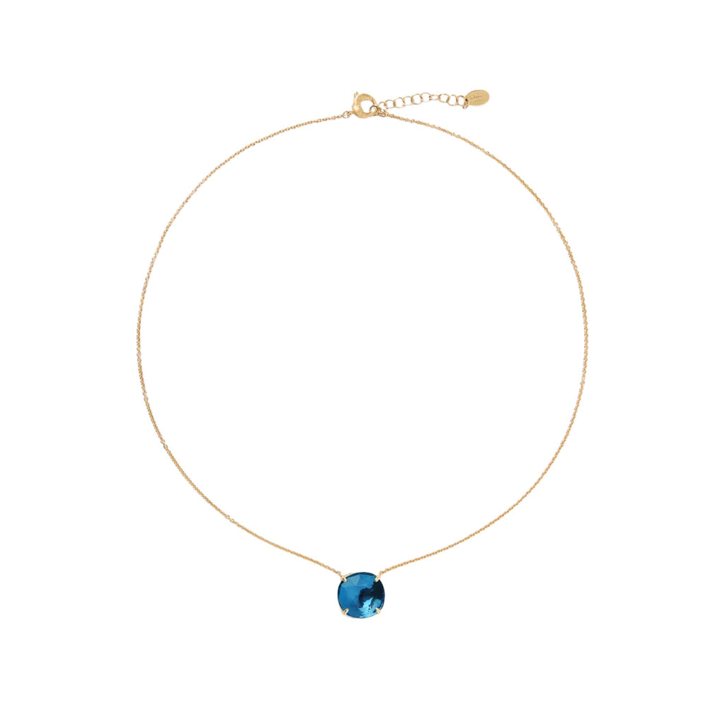 Jaipur Color London Blue Topaz Pendant Necklace in Yellow Gold