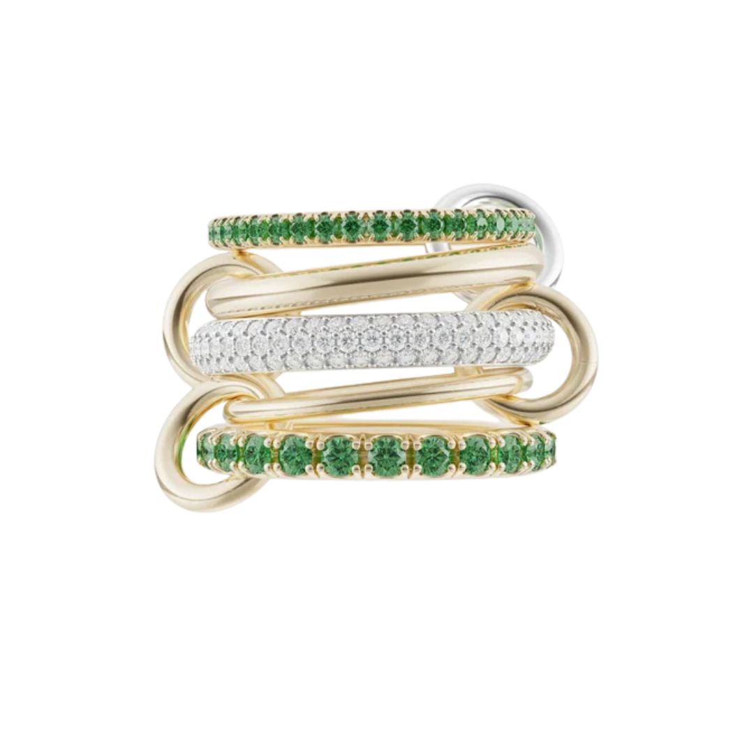Chloe Vert Stack in Yellow Gold