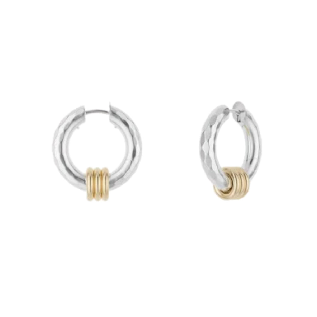 Ursa Minor SG Vulcan Hoops in Sterling Silver and Yellow Gold