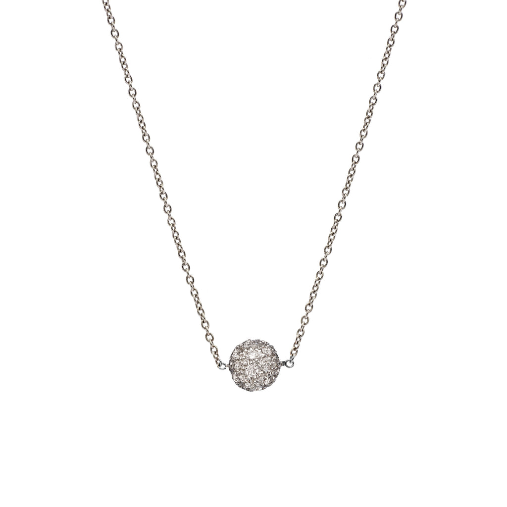 Disco White Diamond Pavé Necklace