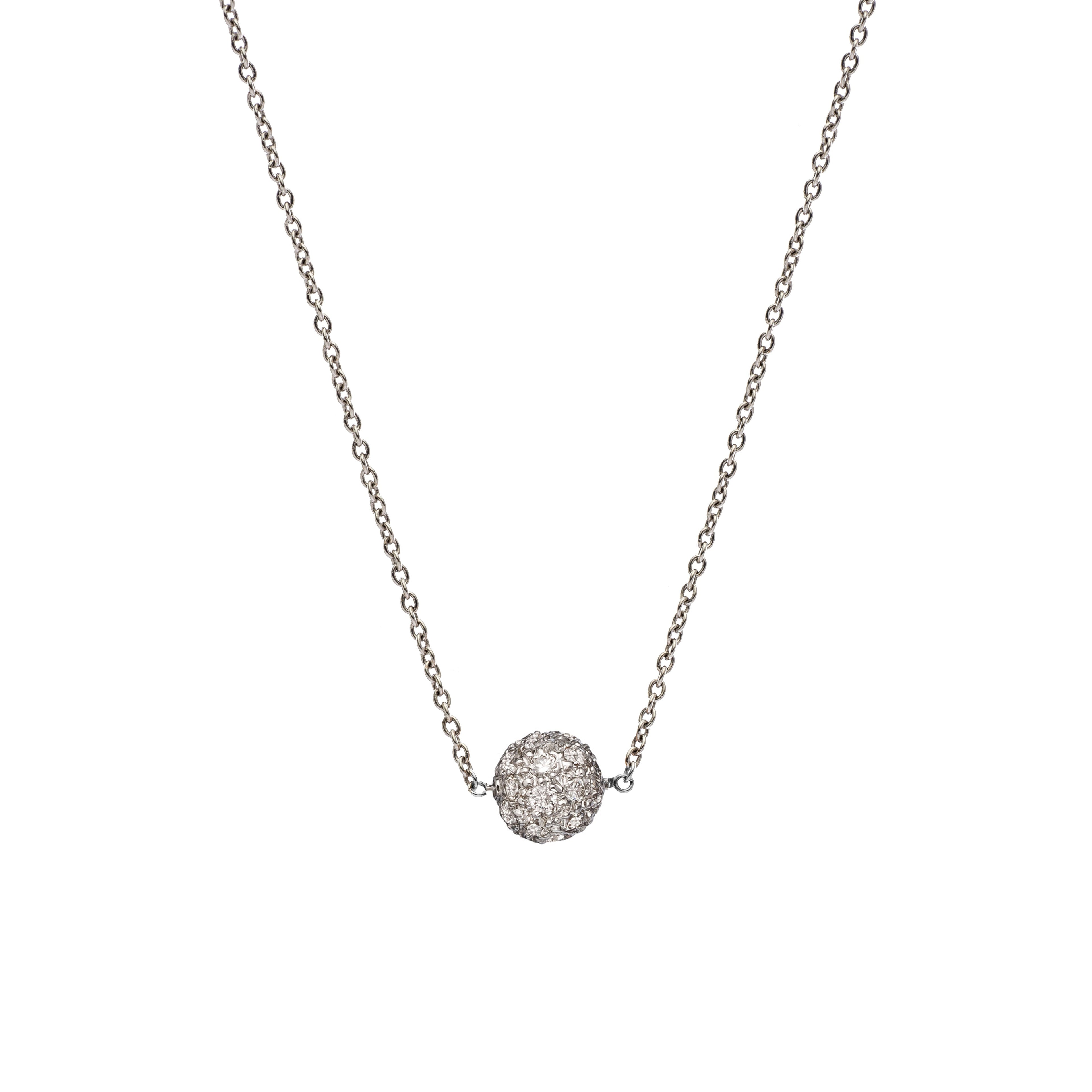 Disco White Diamond Pavé Necklace