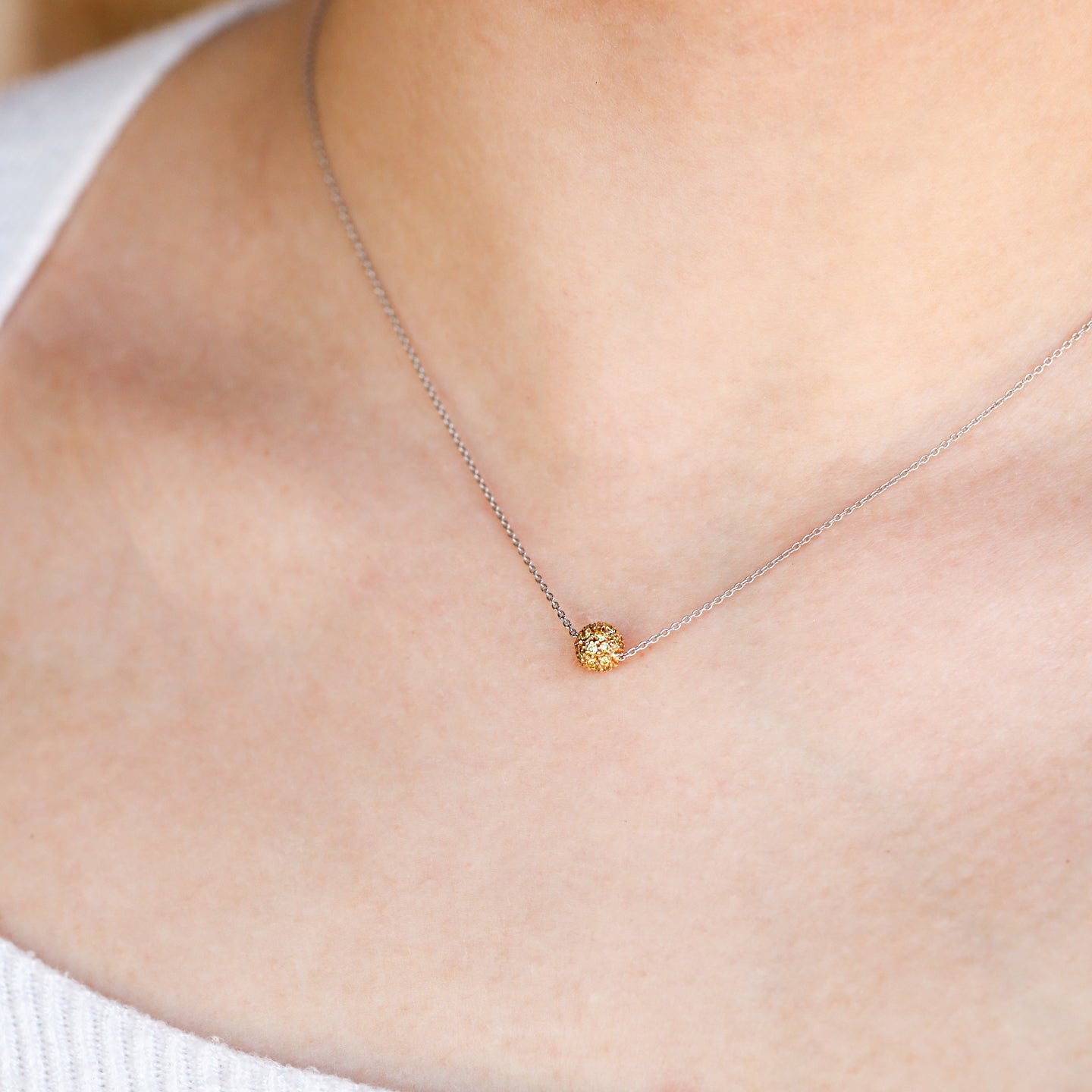 Disco White Diamond Pavé Necklace