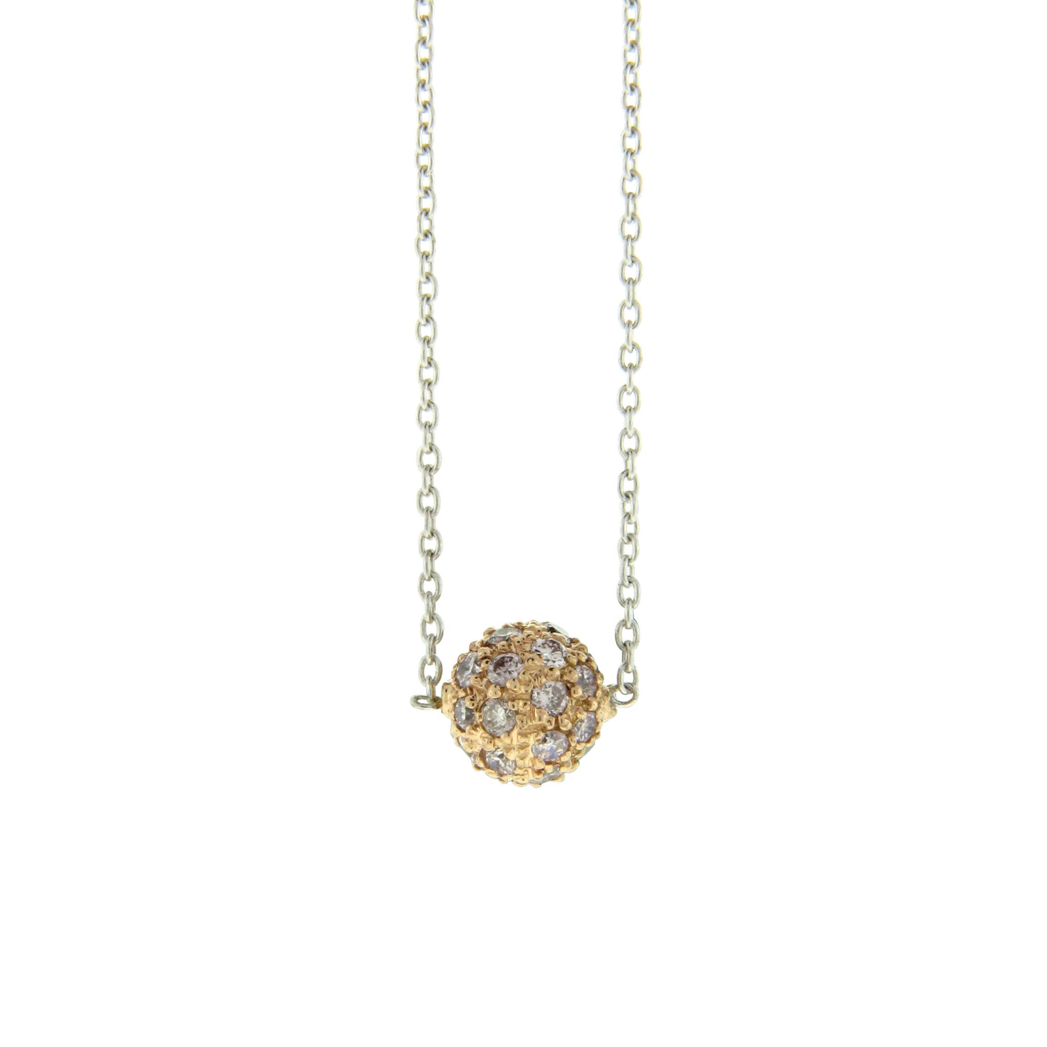 Disco Pink Diamond Pavé Necklace