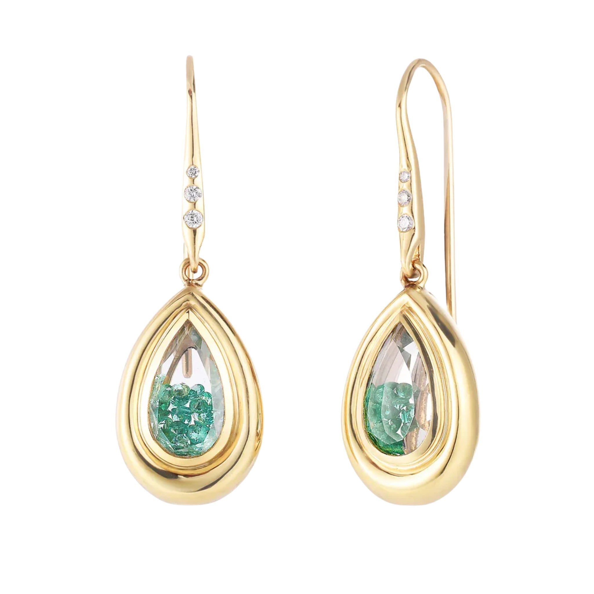 Pingo Shaker Earrings in Yellow Gold