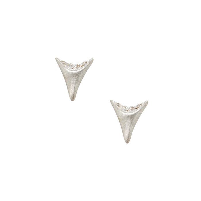 Mini Tooth Studs in Sterling Silver