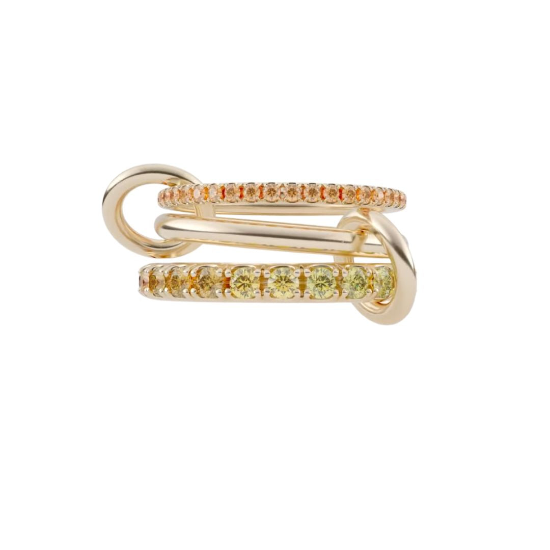 Norah YG Orange Ombré Stack in Yellow Gold
