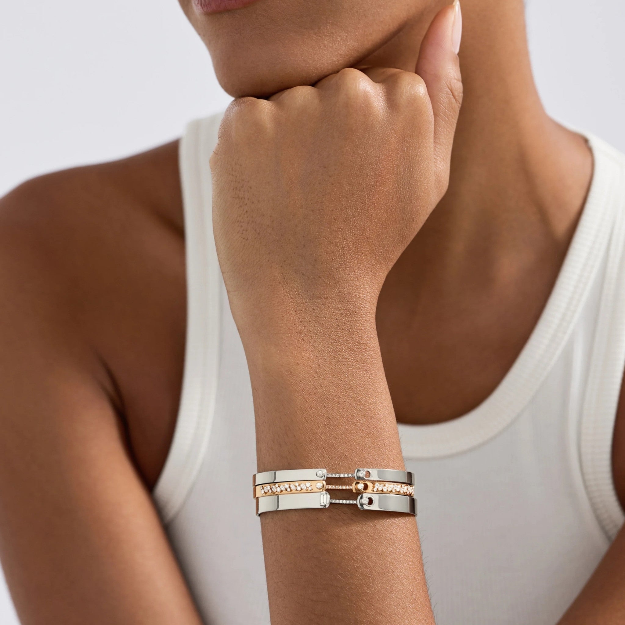 Under The Stars Mood Bangle in Rose Gold