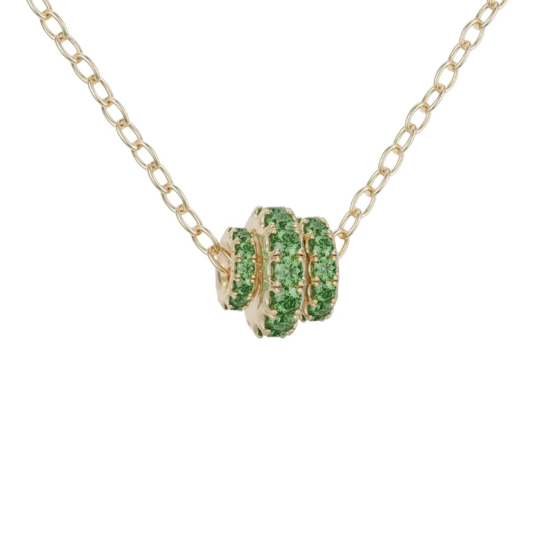 Vesta YG Emerald Necklace in Yellow Gold