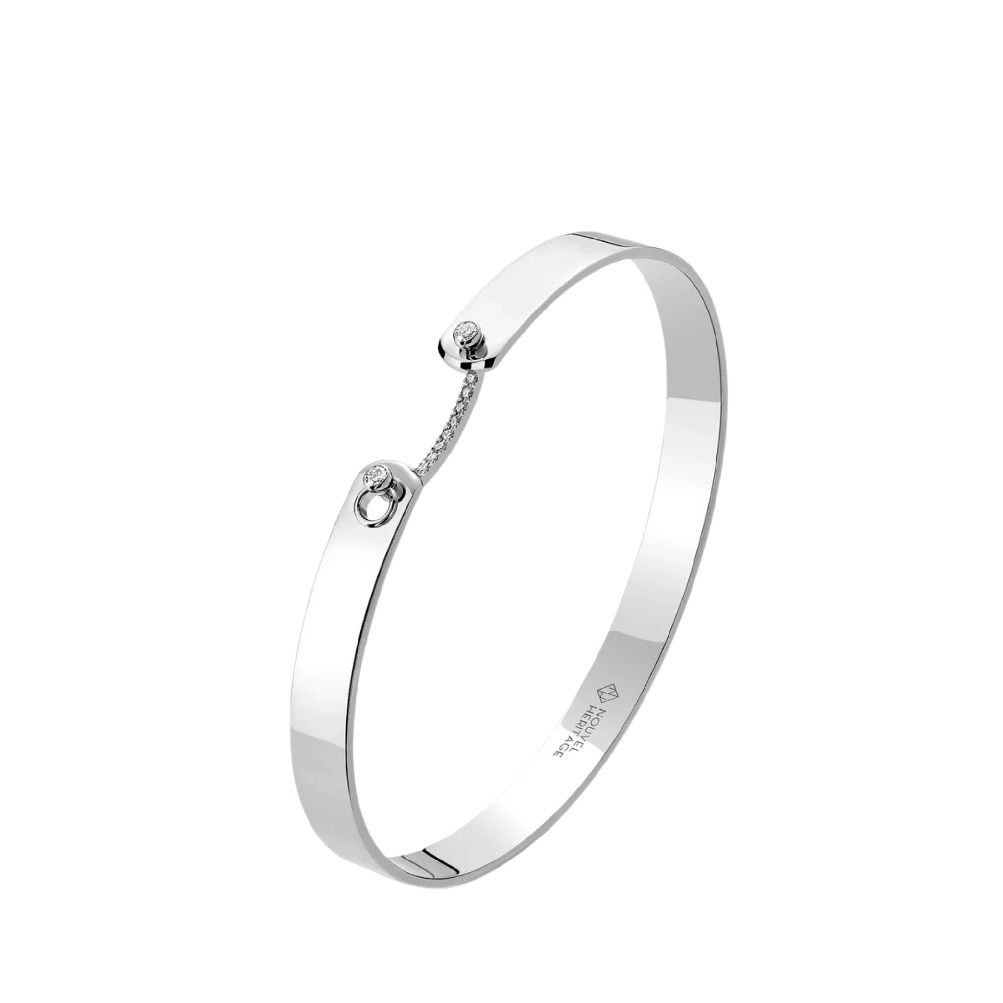Business Meeting GM Mood Bangle in White Gold
