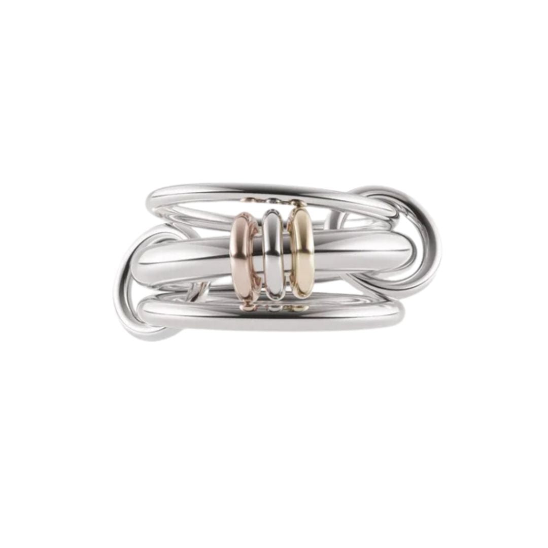 Gemini SG Stack in Sterling Silver, Rose Gold and Yellow Gold