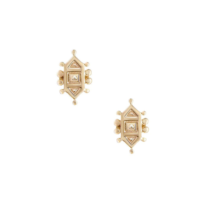 Dala 3.2 Studs in Yellow Gold