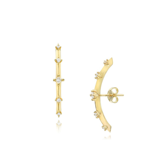 Princess Ear Cuffs in Yellow Gold