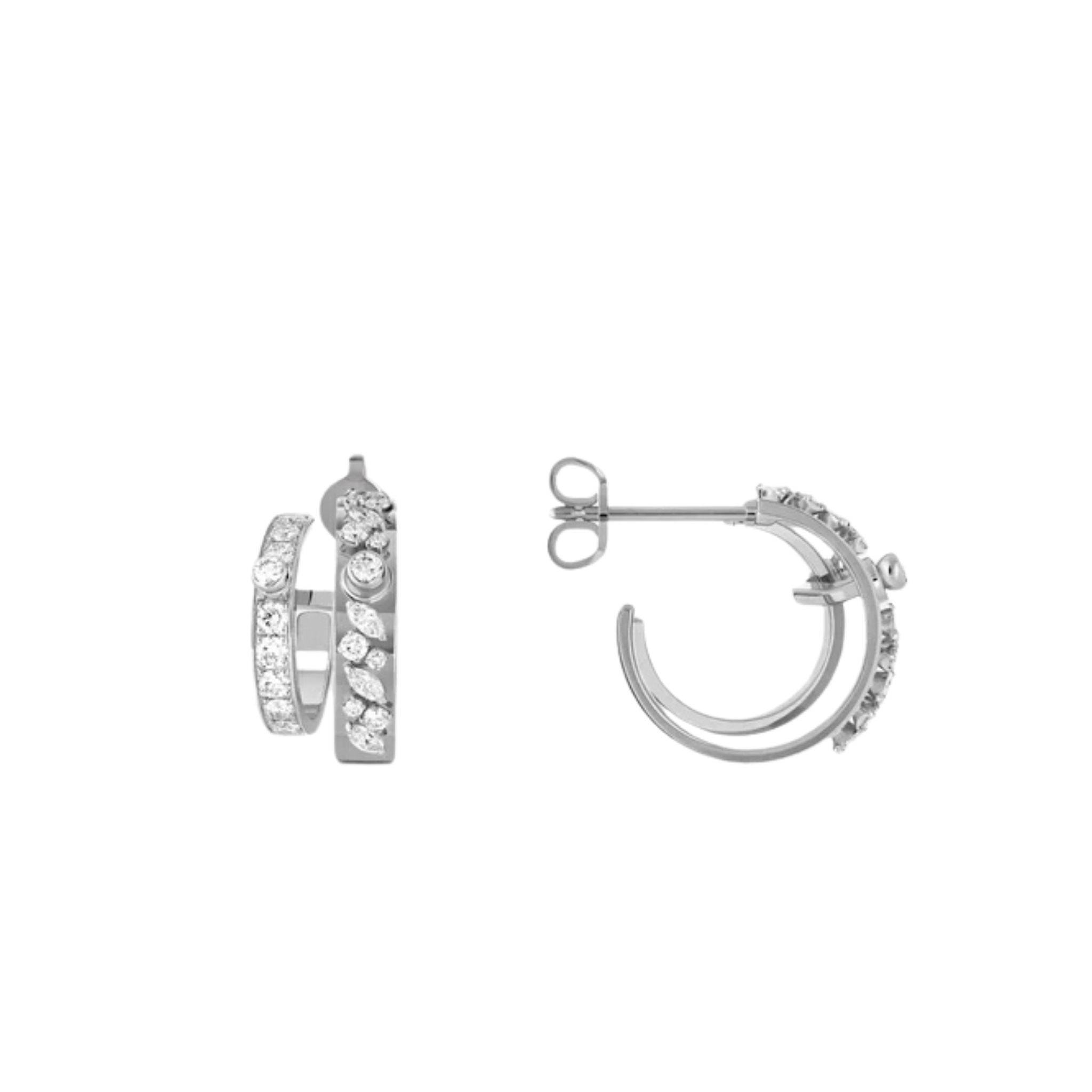 Under The Stars Mood Hoops in White Gold