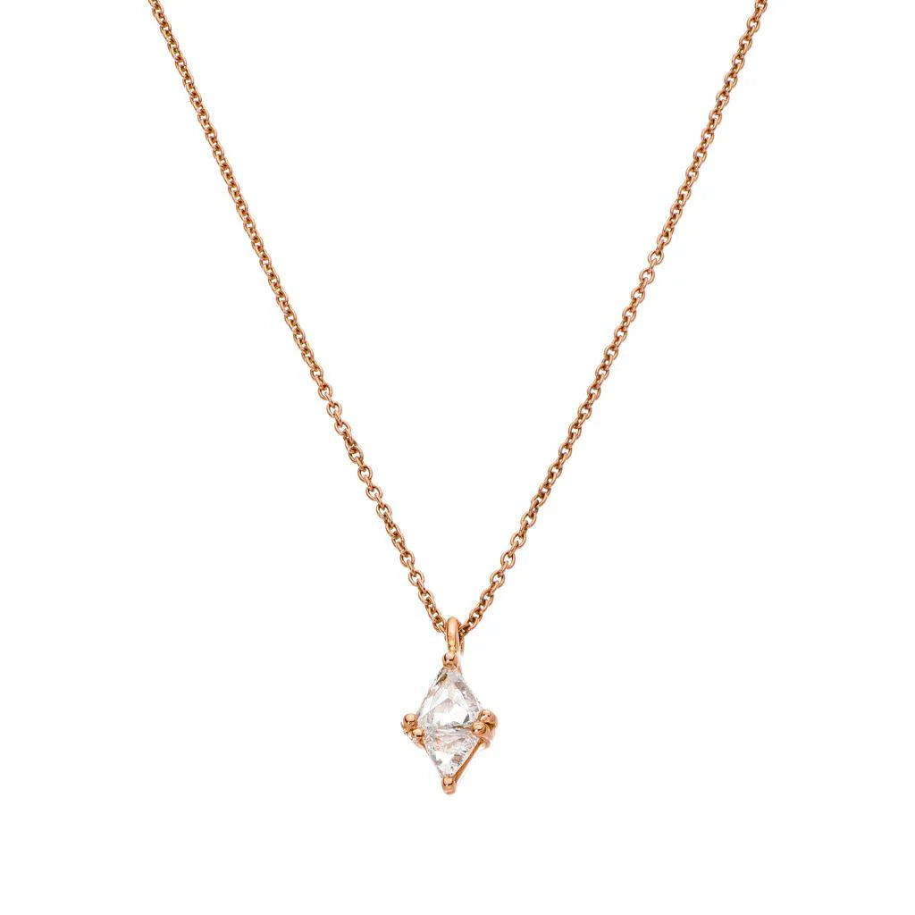 Trillion White Diamond Necklace