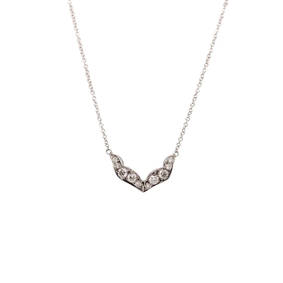 Ivy White Diamond Curve Necklace