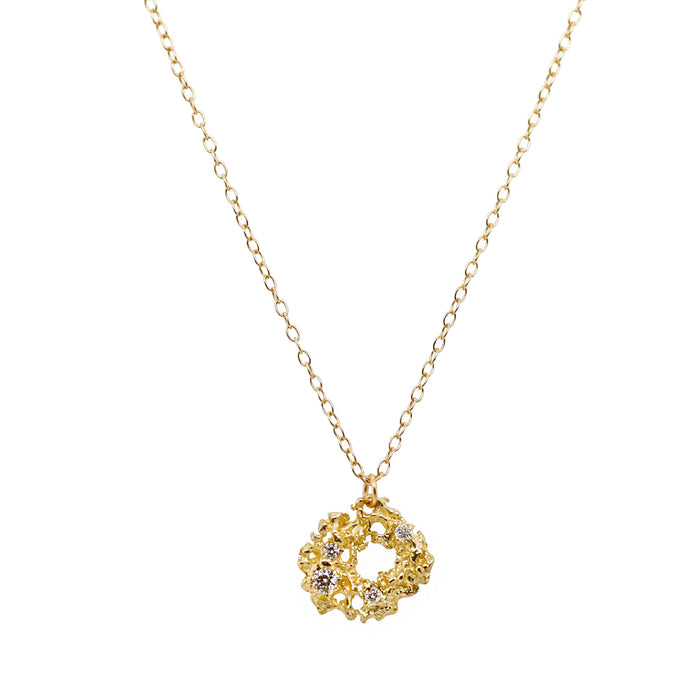 Nebula Diamond Necklace in Yellow Gold