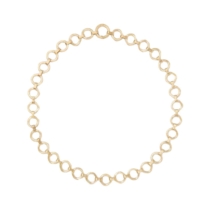 Jaipur Flat Link Collar Necklace in Yellow Gold