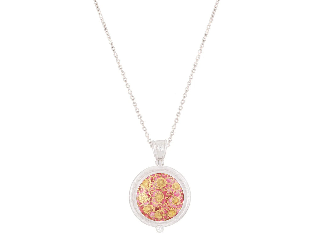Antiquities One-of-a-Kind Couture Silver Japanese Satsuma Pendant Necklace