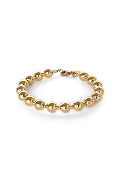 Moon Sun Large Beaded Bracelet in Yellow Gold