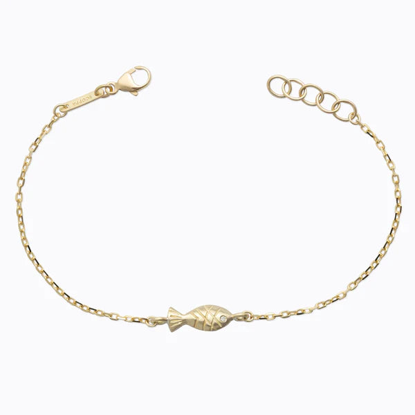 Fish Amulet Bracelet in Yellow Gold