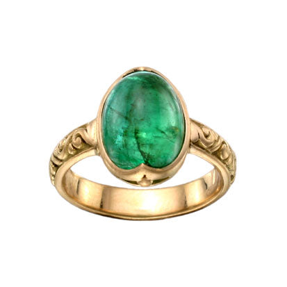 Emerald Ring in Yellow Gold