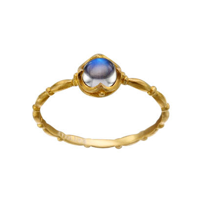 Blue Moonstone Ring in Yellow Gold