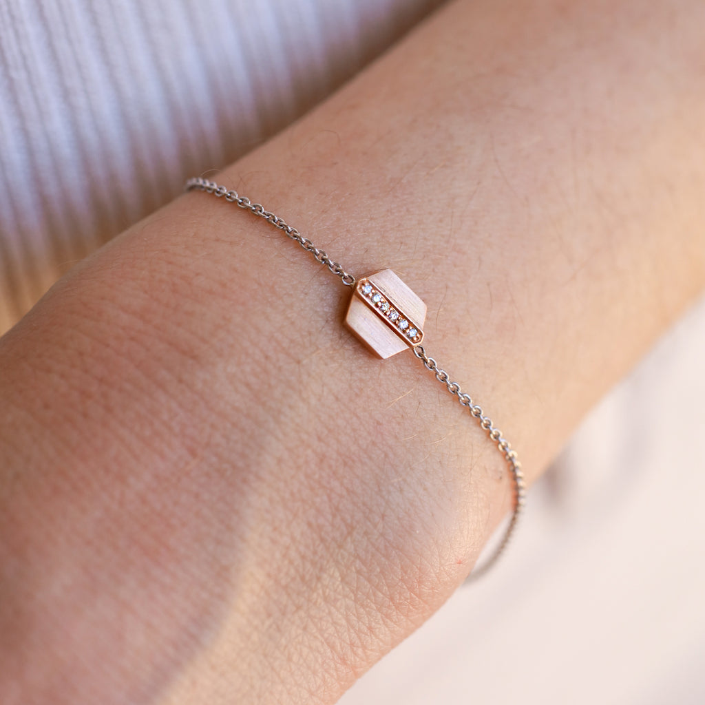 Maya Rose Gold Bracelet White Gold Chain